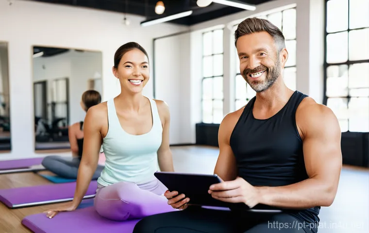 필라테스 강사 보수교육 추천 - **Mindful Pilates: Harmony of Body and Breath**
    "A diverse group of adults of varying ages (18-6...