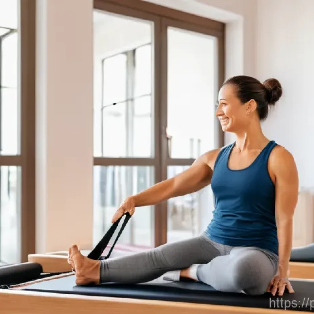 필라테스 강사 강의 노하우 - **Personalized Pilates Session for an Older Adult**
    A warm and inviting modern Pilates studio in...