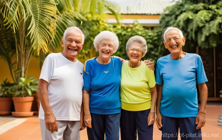 필라테스 강사와 노인 필라테스 - "An elderly Brazilian woman, around 75 years old (similar to 'Dona Clara'), with a serene smile, dem...